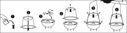 Piège à phéromone multi-usages 3 Pièges en 1