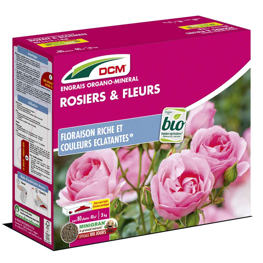 Engrais Organo-minéral Rosiers & Fleurs (3 kg)