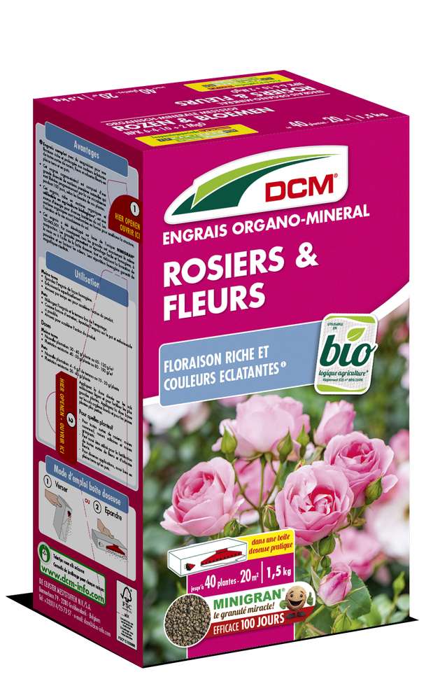 Engrais Organo-minéral Rosiers & Fleurs (1,5 kg)