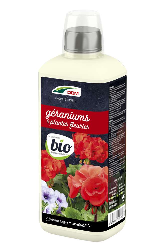 Engrais Liquide Géraniums, surfinias & plantes fleuries (0,8 L)