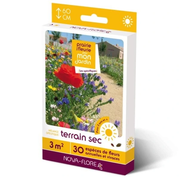 [N25501] Prairie fleurie Spécifiques - Terrain sec - 3 m²