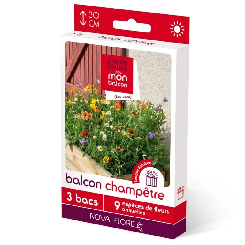 Prairie fleurie Lutins - Balcon Champêtre - 3 m²