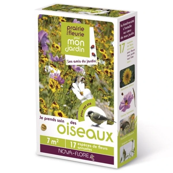 Prairie fleurie - Oiseaux - 7 m²