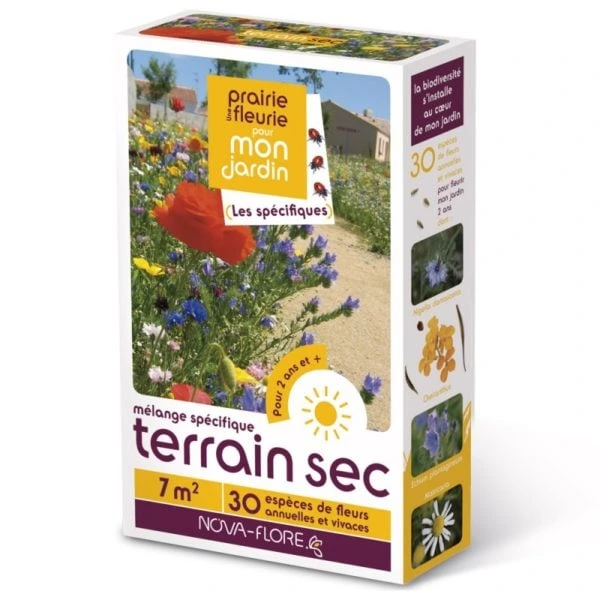 Prairie fleurie Spécifiques - Terrain sec - 7 m²
