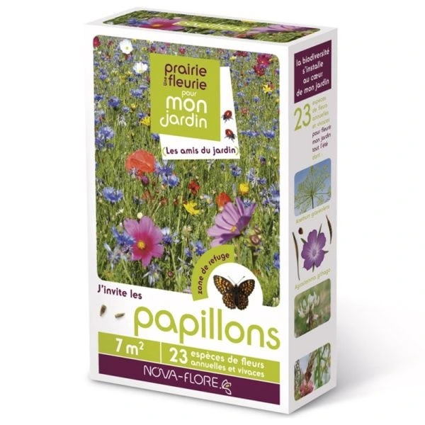Prairie fleurie - Papillons - 7 m²